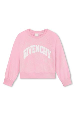 pink cotton sweatshirt GIVENCHY KIDS | H30419S54